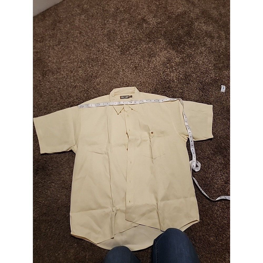 American Terrain Mens Cream Short Sleeve Button Shirt‎ 100% Cotton XL